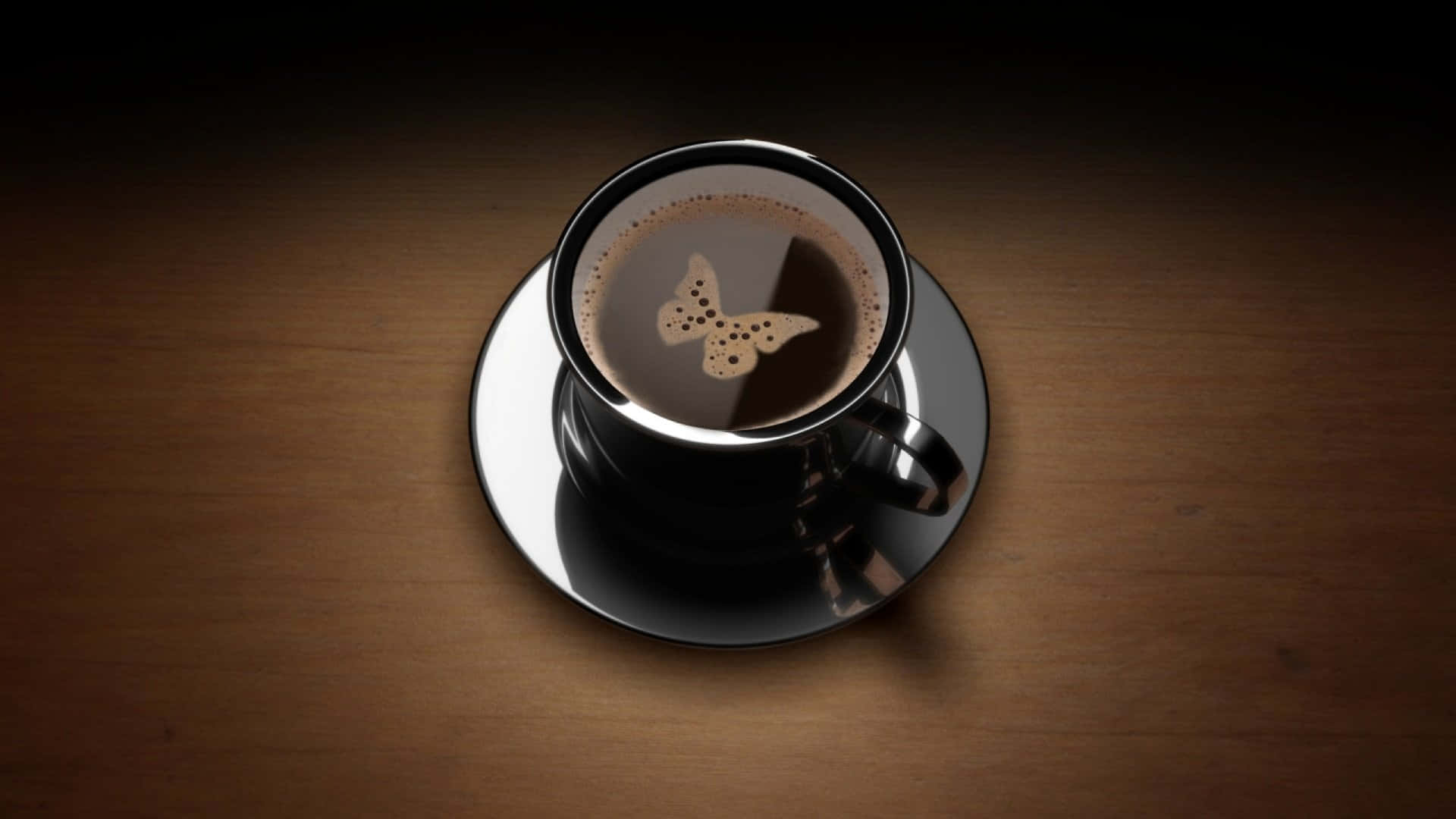 "Deliciously brewed black coffee - the perfect way to kickstart your day!" Wallpaper