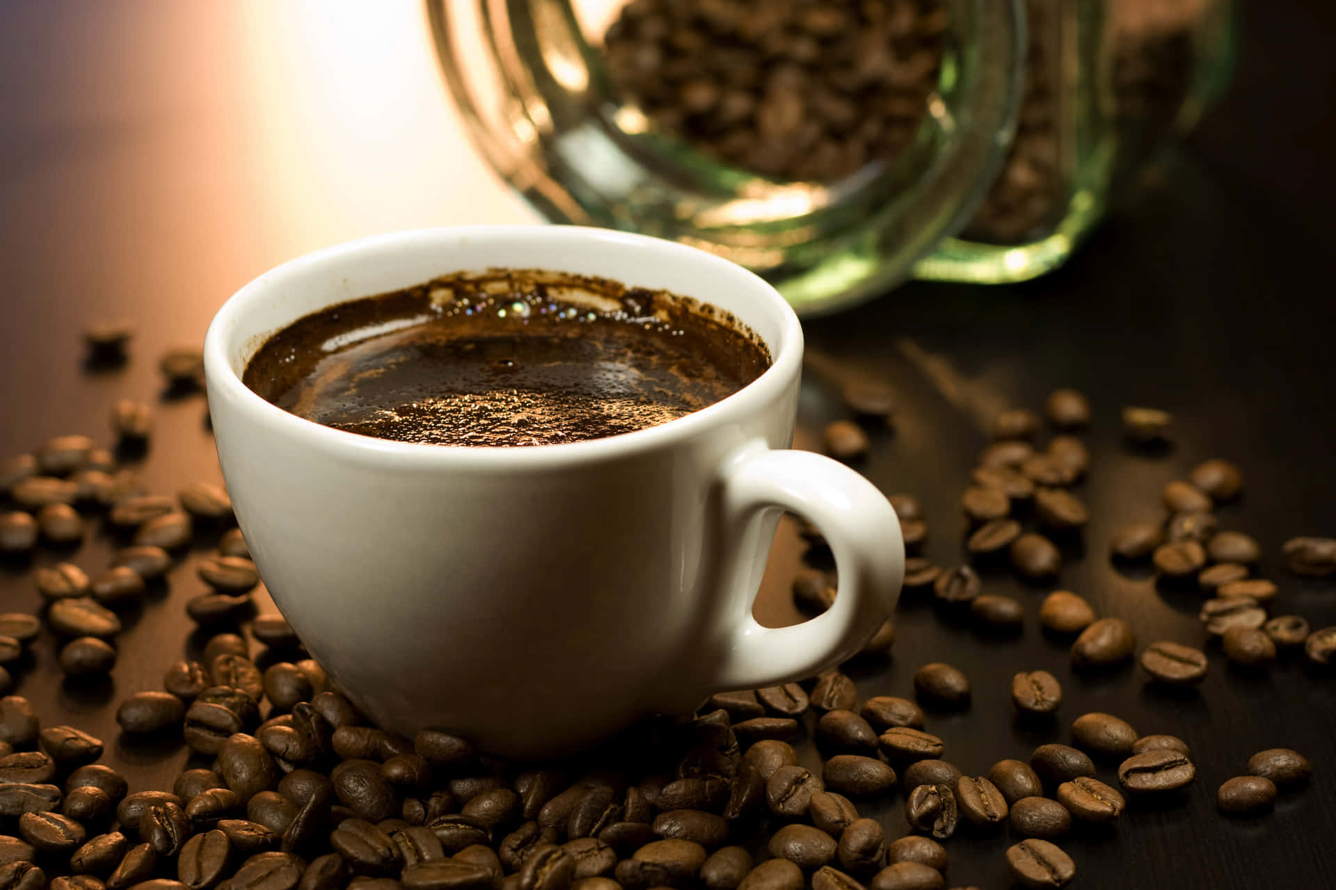 The perfect morning treat - savory black coffee Wallpaper