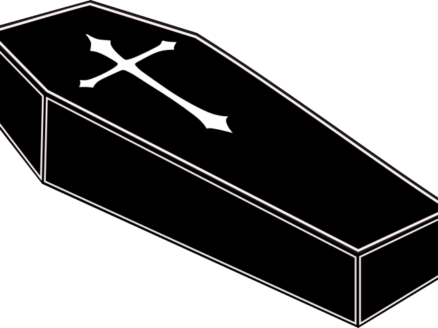 Black Coffin Crossbones Graphic PNG