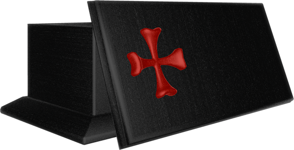 Black Coffinwith Red Cross PNG