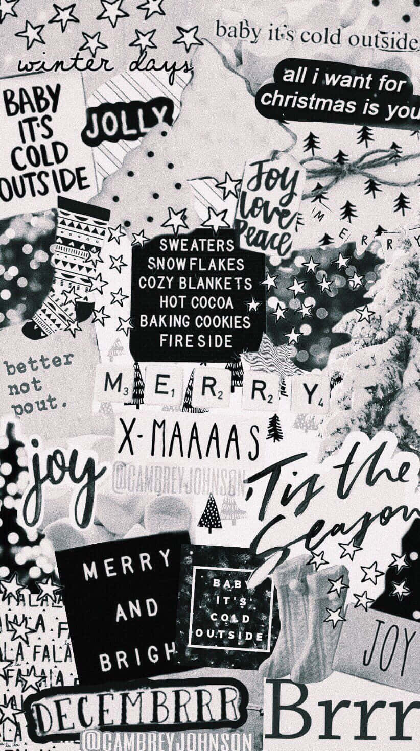 Collagede Navidad - Estilo Shabby Chic Fondo de pantalla