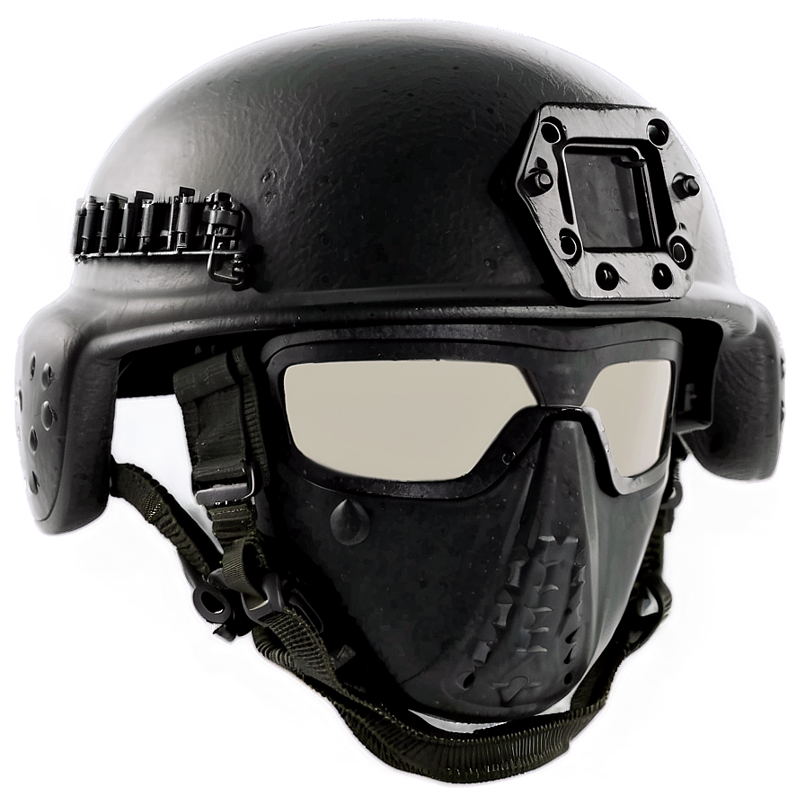 Black Combat Helmet Png 06262024 PNG