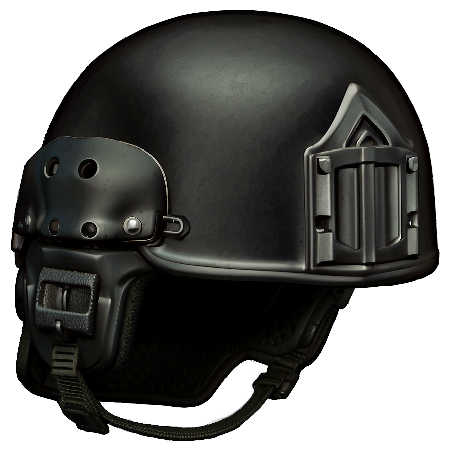 Black Combat Helmet Png 06262024 PNG