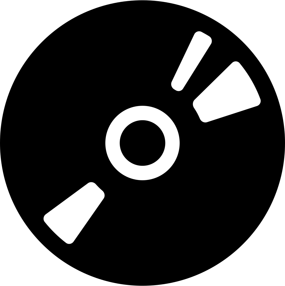 Black Compact Disc Icon PNG