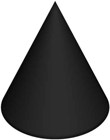 Black Cone Graphic PNG