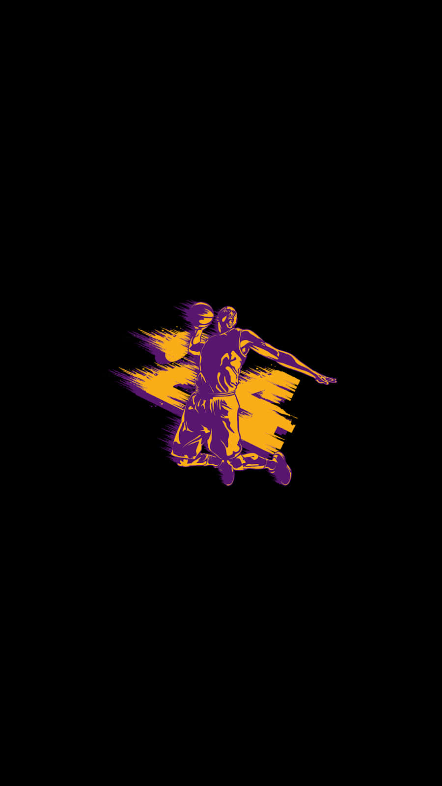 Svartcool Kobe Bryant La Lakers Digital Konst Wallpaper