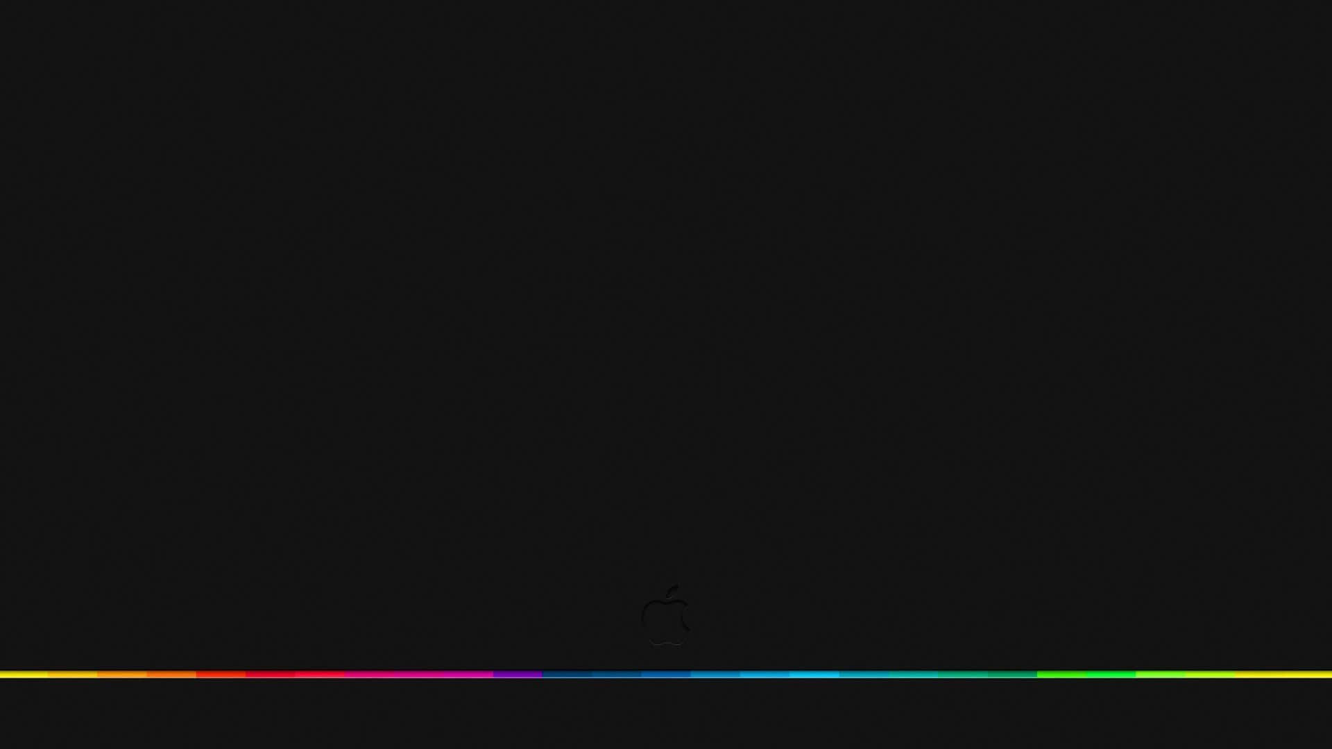 Pantallanegra Minimalista Con Una Línea De Colores Del Arcoíris. Fondo de pantalla