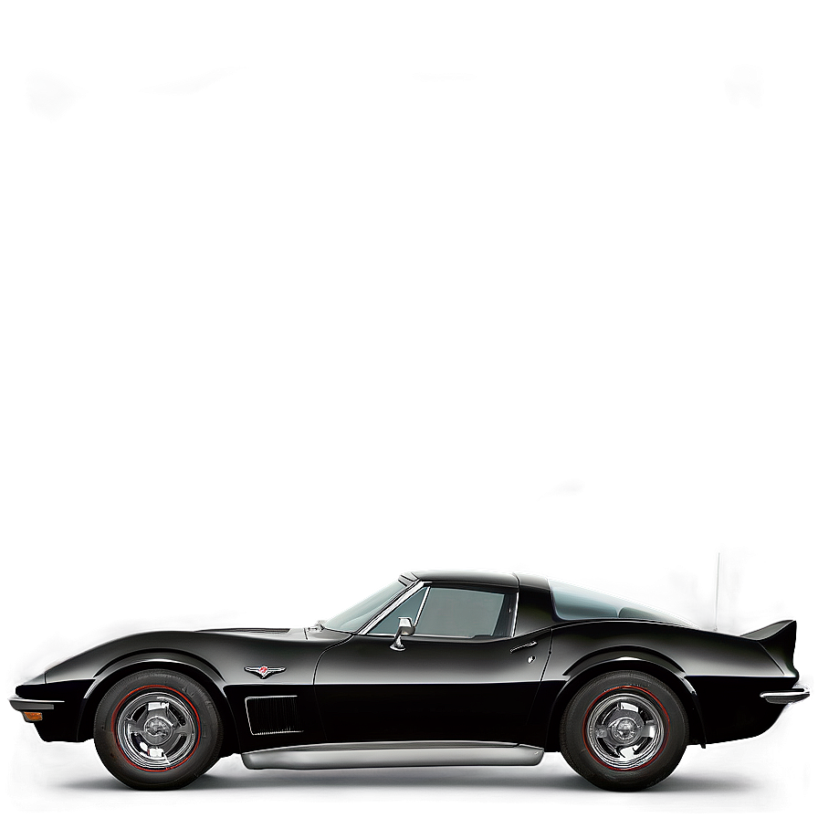 Black Corvette Png 06252024 PNG