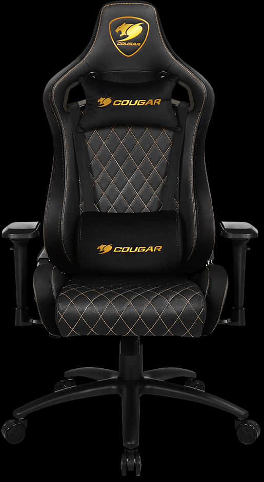 Black Cougar Gaming Chair PNG