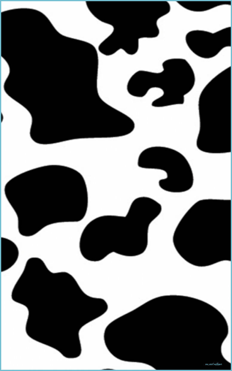 Patrónde Vaca Negra En Formato Vertical. Fondo de pantalla