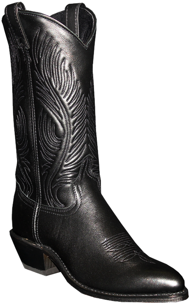 Black Cowboy Boot Embroidery PNG