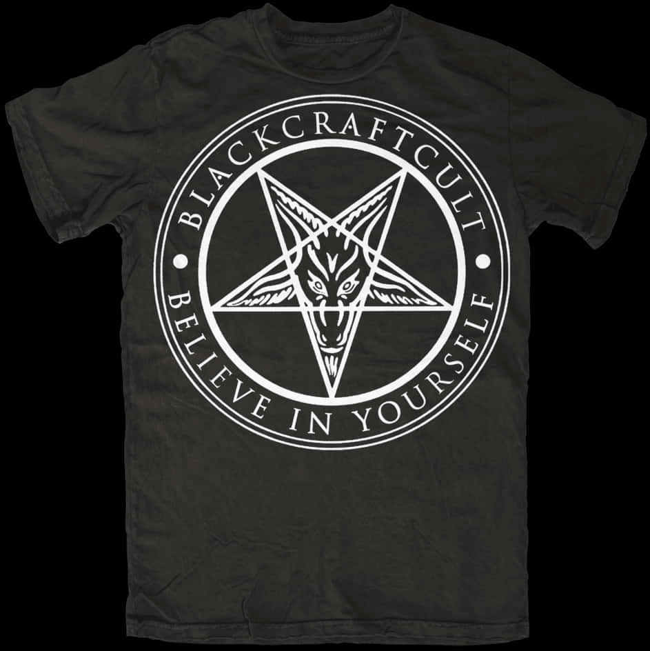 Black Craft Cult Pentagram T Shirt PNG