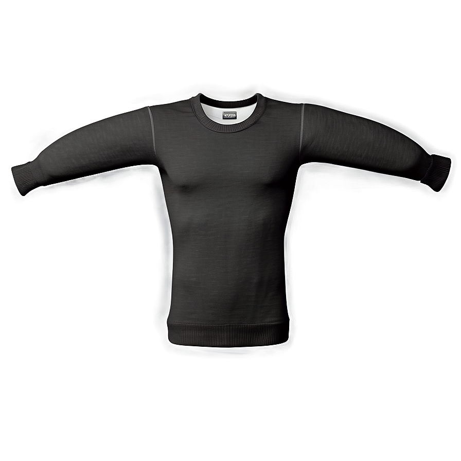 Black Crew Neck Sweater Png Amr48 PNG