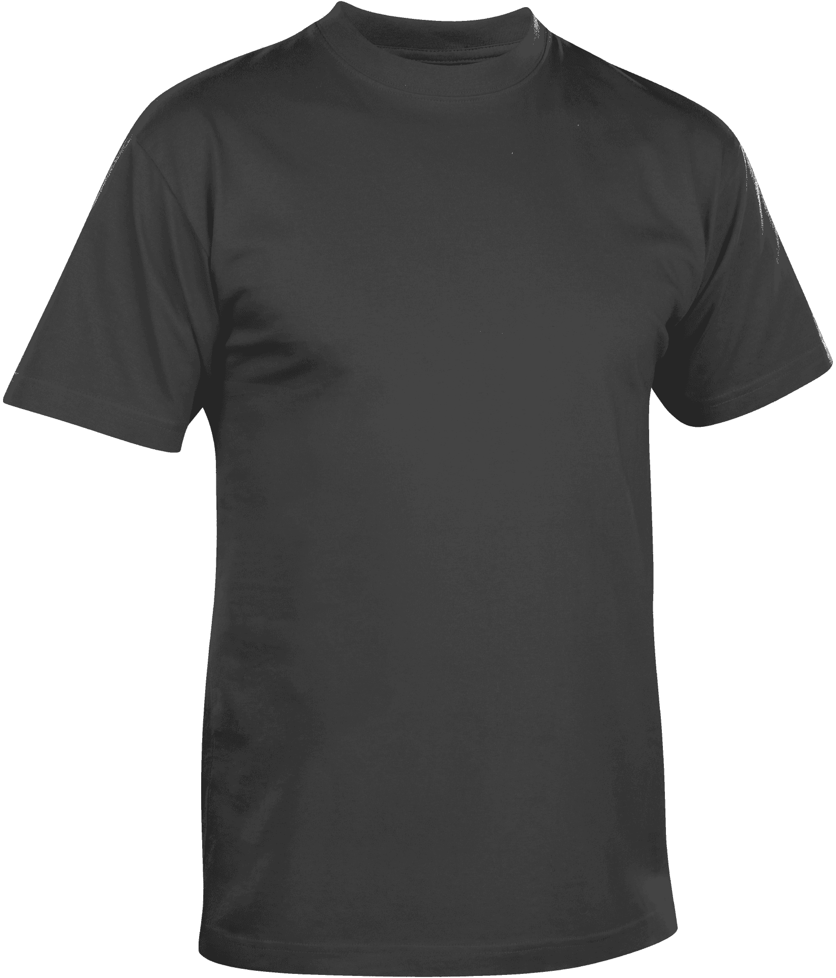 Black Crew Neck T Shirt Mockup PNG