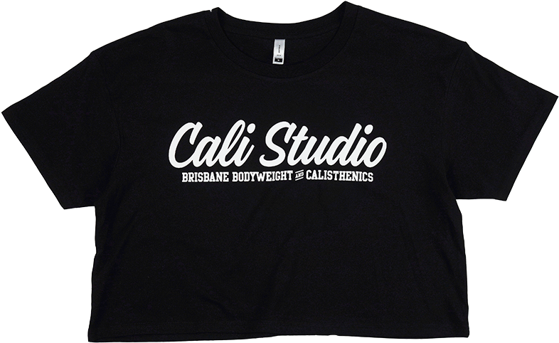 Black Crop Top Cali Studio Print PNG