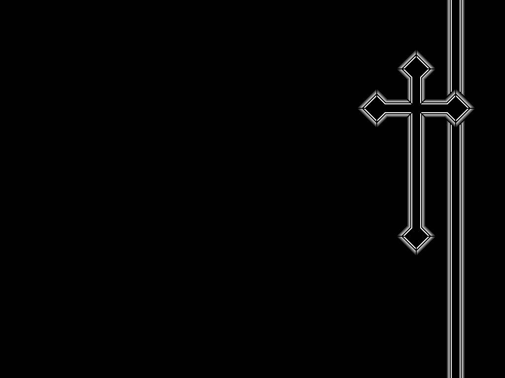 A powerful statement of faith with a black cross on dark background Wallpaper