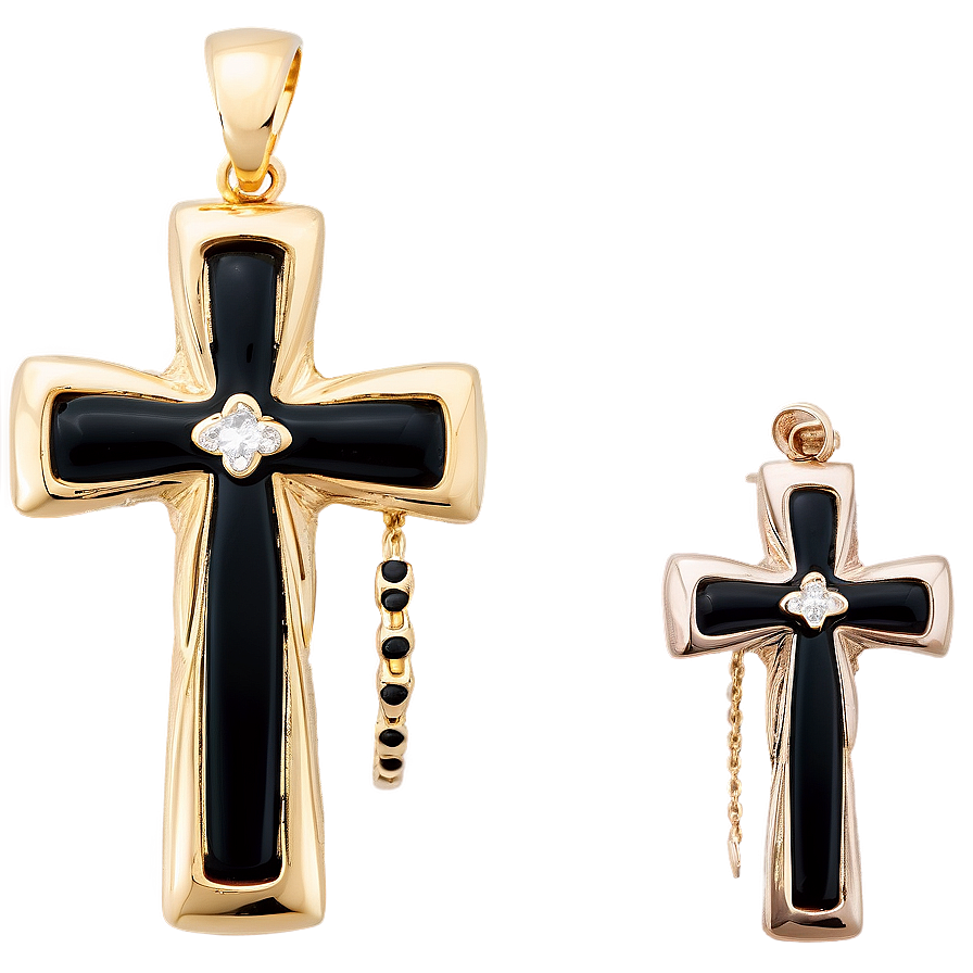 Download Black Cross Jewelry Design Png 05242024 | Wallpapers.com