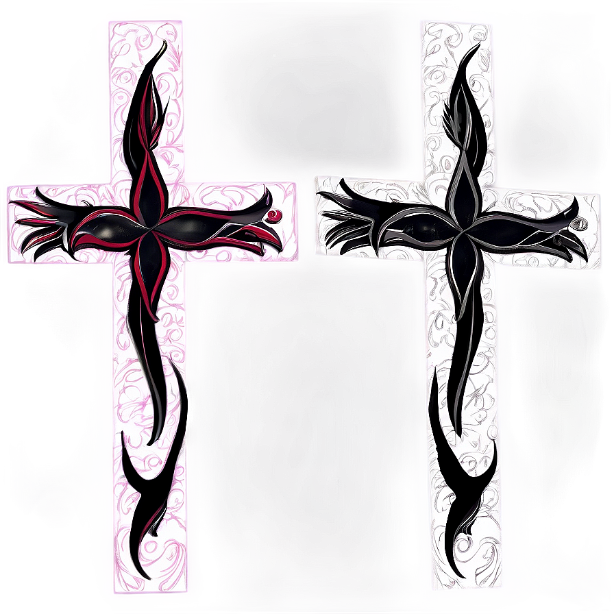 Black Cross Tattoo Design Png 05242024 PNG