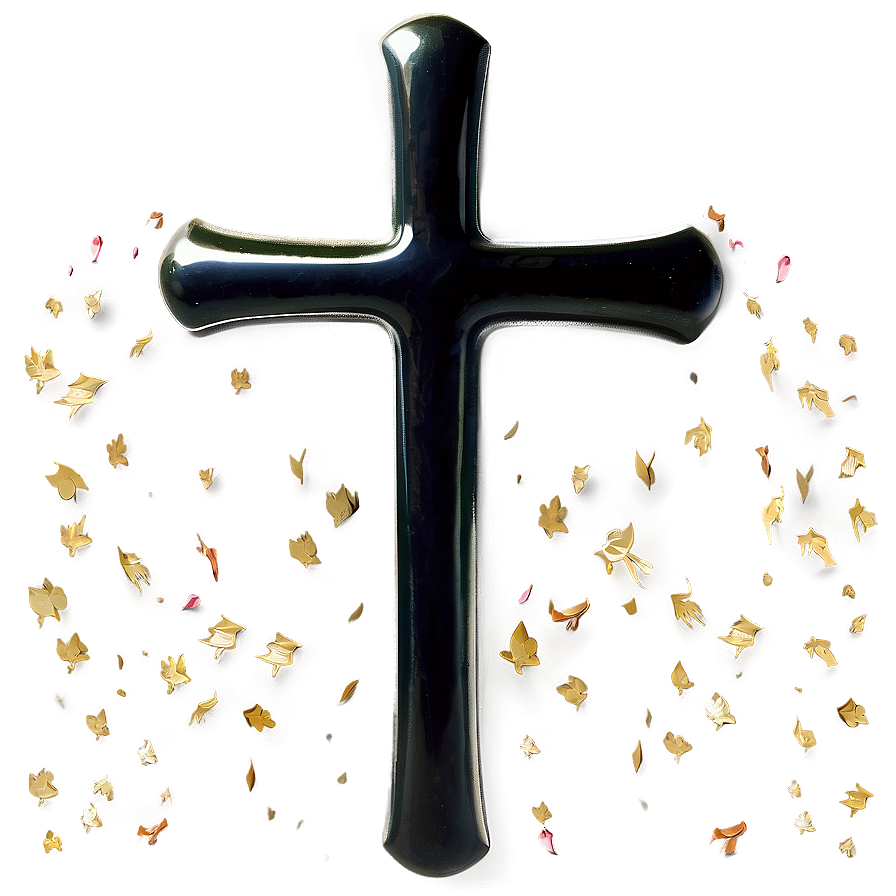 Black Cross With Dove Png Vns PNG