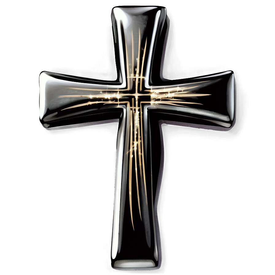 Black Cross With Glitter Png Uus PNG
