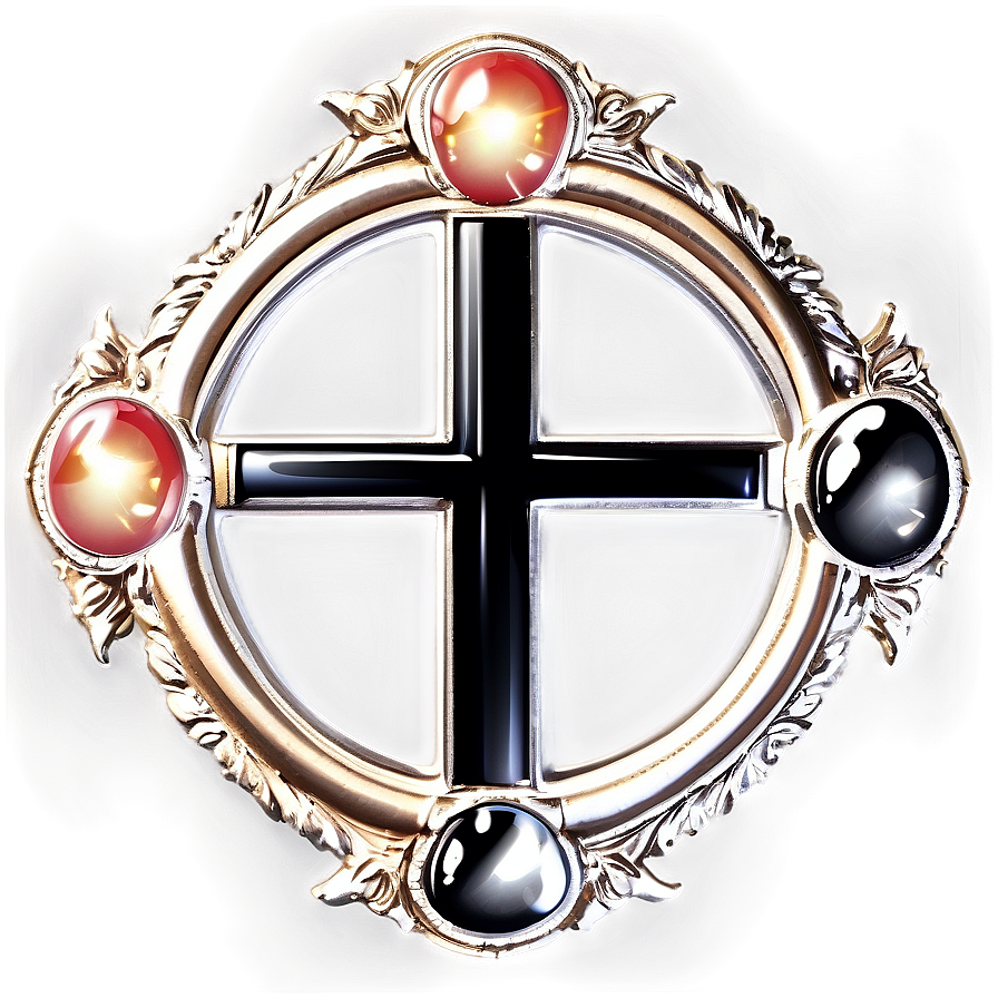 Black Cross With Halo Png 05242024 PNG