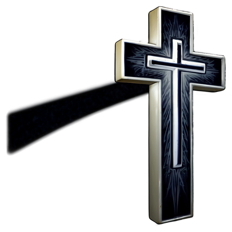 Black Cross With Halo Png Tqq PNG