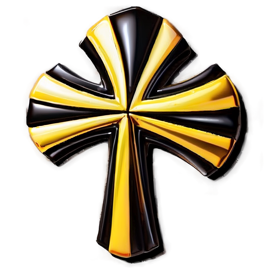 Black Cross With Heart Png 05242024 PNG