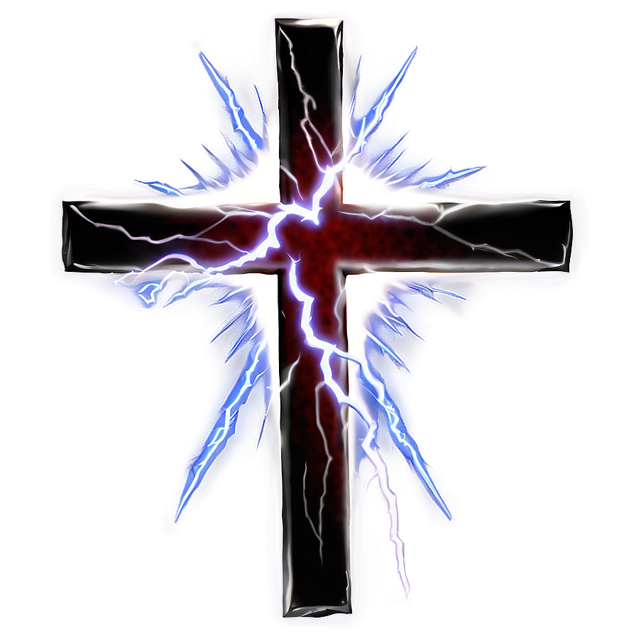 Black Cross With Lightning Png Eop15 PNG