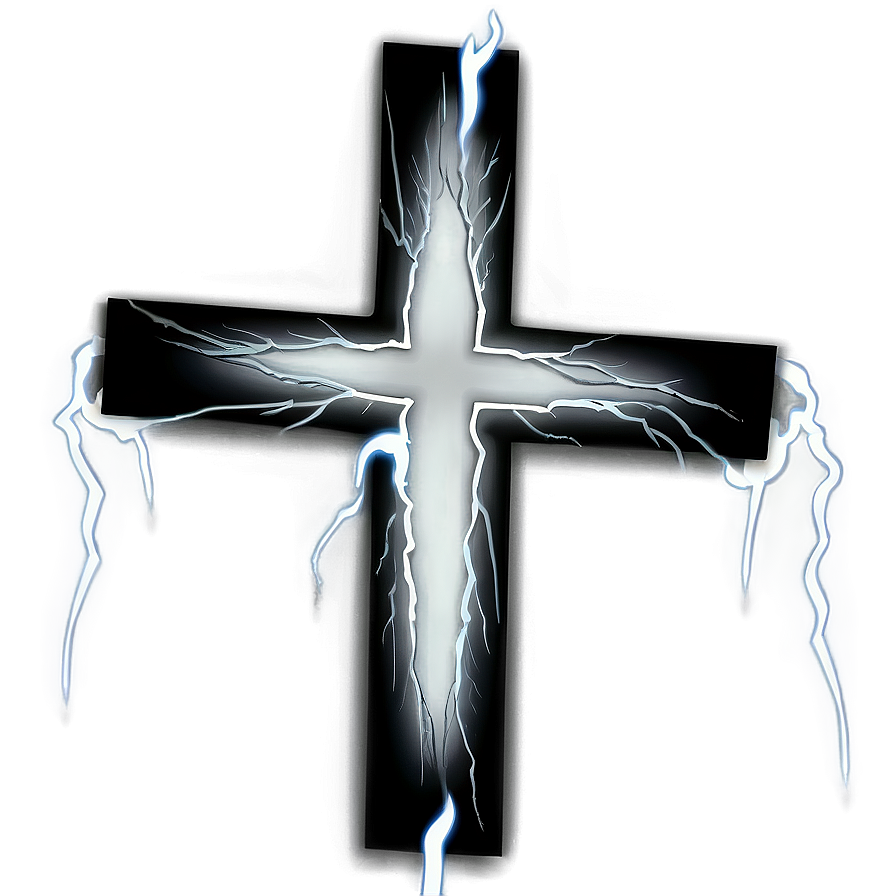 Black Cross With Lightning Png Ggp PNG