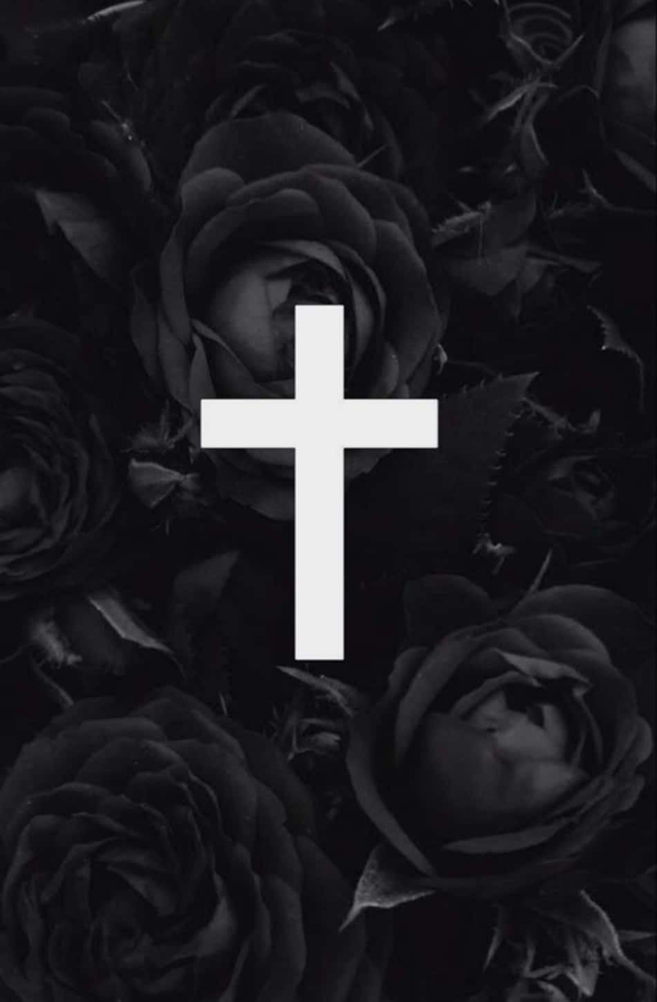 "A symbol of faith and redemption, the black cross stands tall and proud." Wallpaper