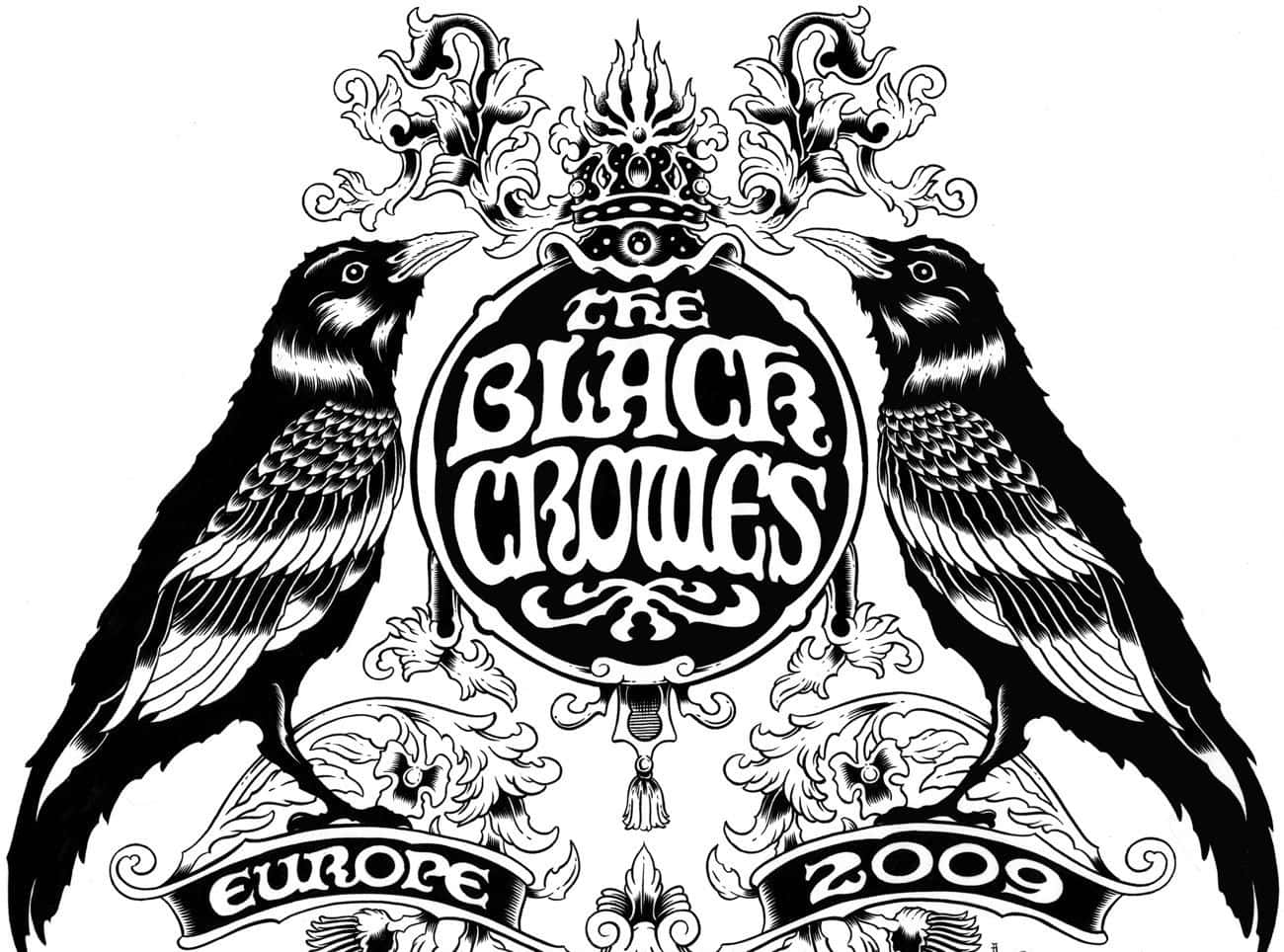 Legendary members of The Black Crowes, Chris Robinson and Rich Robinson Wallpaper