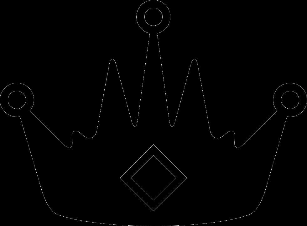 Black Crown Outline PNG