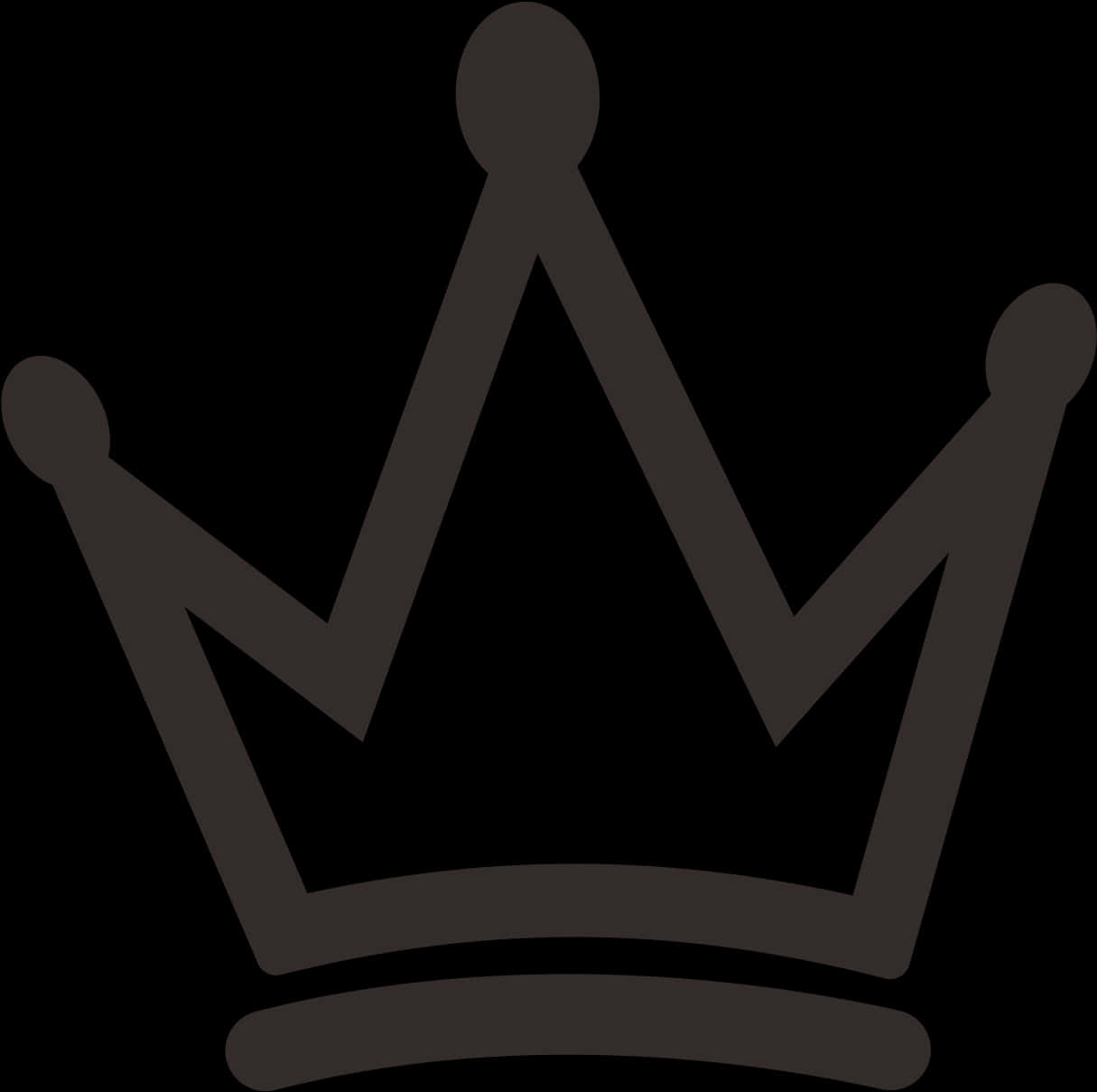 Black Crown Silhouette PNG