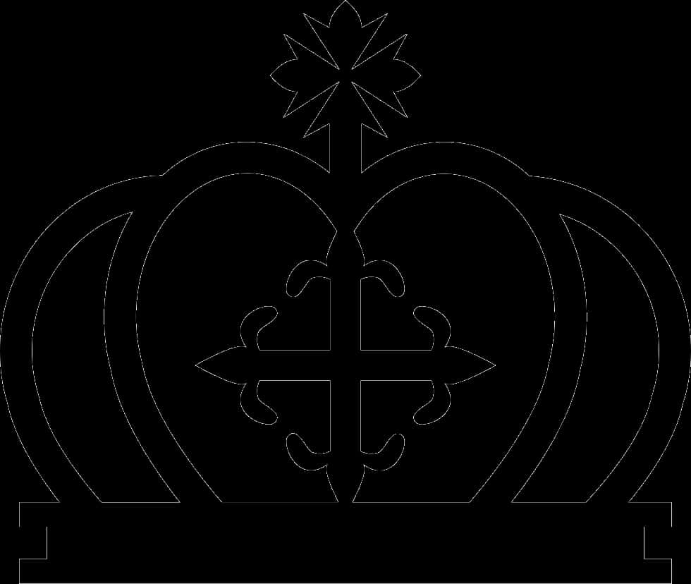 Black Crown Silhouette Outline PNG