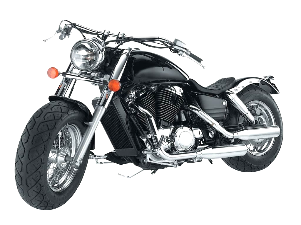 Black Cruiser Motorcycle Isolated PNG