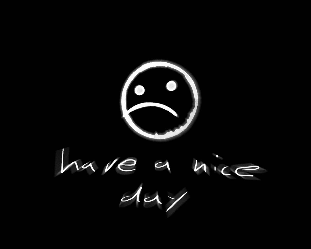Black Day Sad Emoji Wallpaper