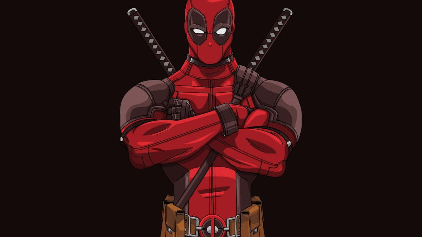 Image  Black Deadpool Ready for Action Wallpaper