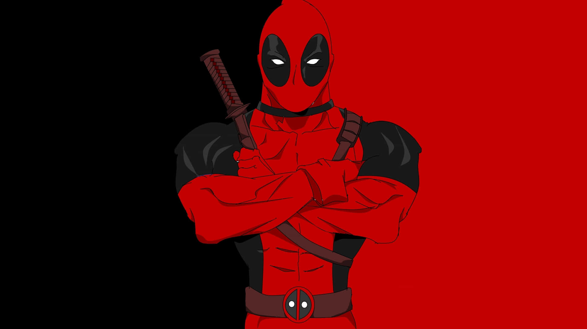 "A Black and Dangerously Stylish Deadpool" Wallpaper