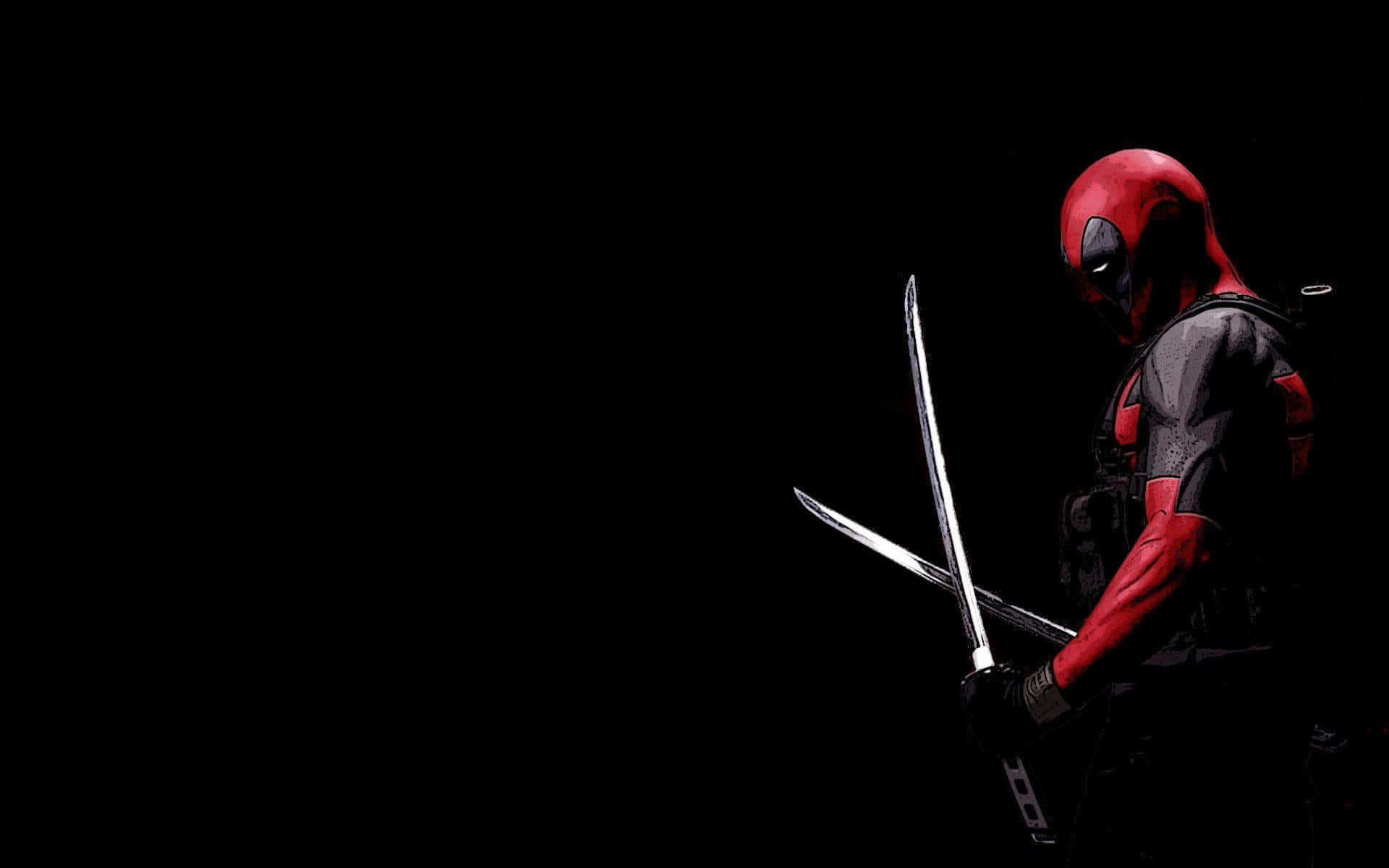 Black Deadpool takes back the night in this powerful superhero image Wallpaper