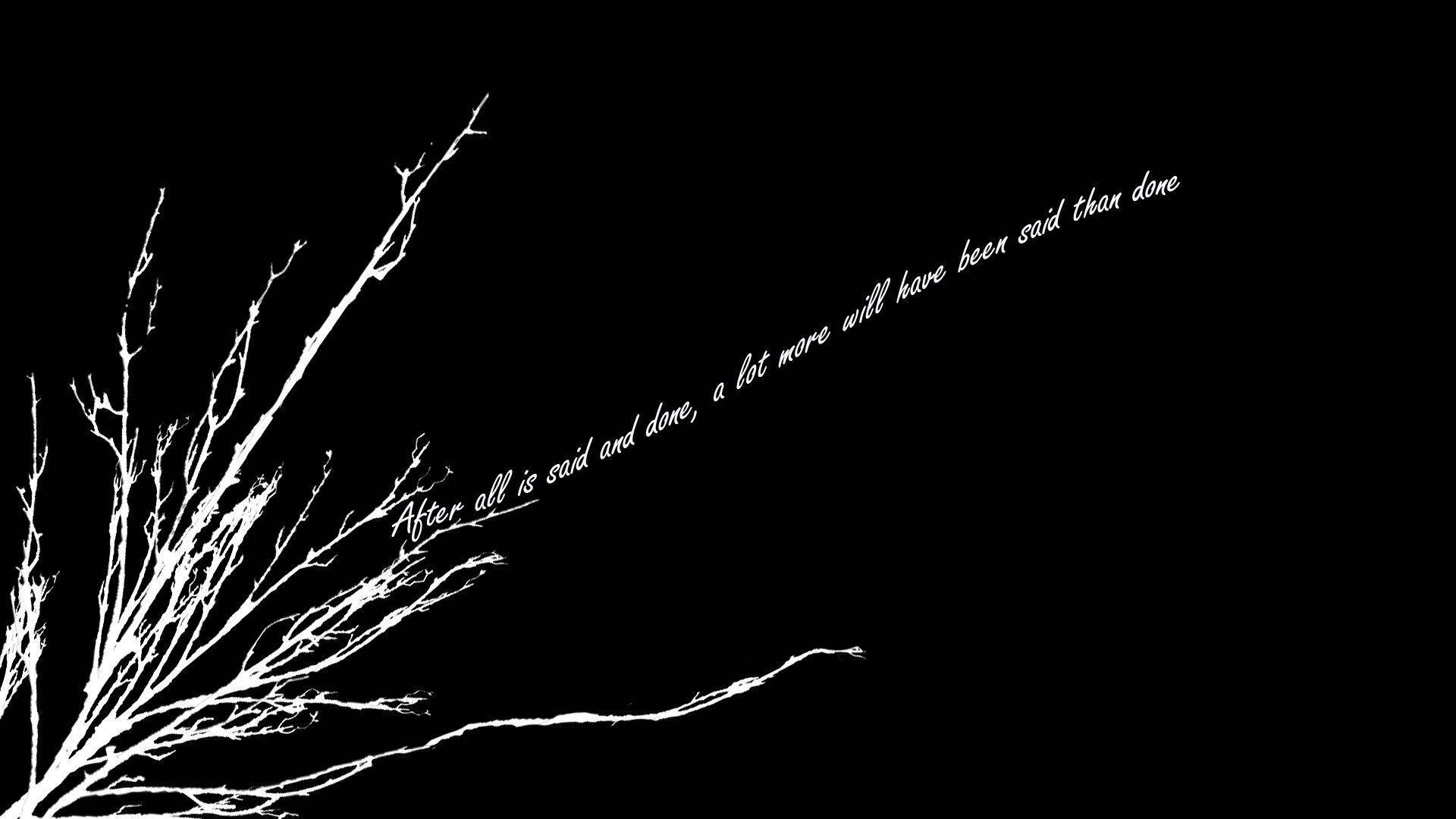 Download Black Deep Quotes Aesthetic Tumblr And Laptop Wallpaper |  