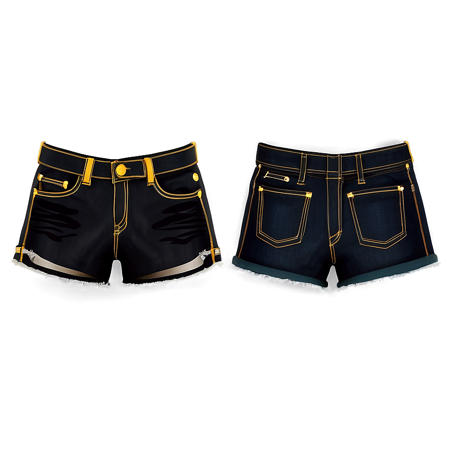 Black Denim Shorts Png Wqj79 PNG