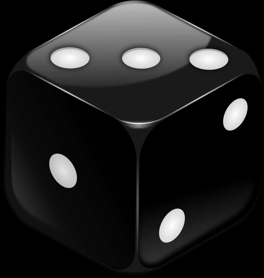 Black Dice Three Face View PNG