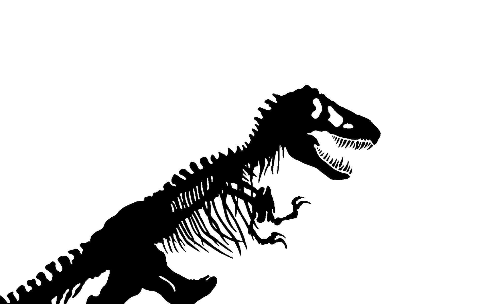 Sort Dinosaur Den Mistede Verden: Jurassic Park. Wallpaper