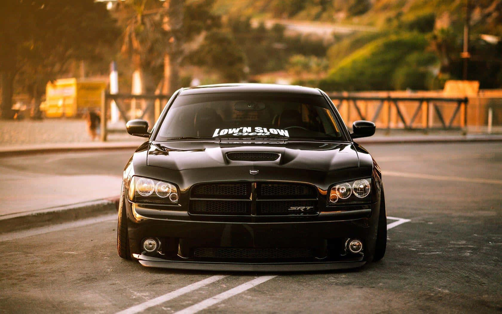 Black Dodge Charger S R T Lowand Slow Wallpaper