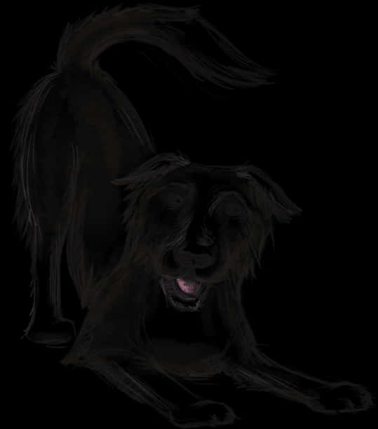 Black Dog Digital Artwork PNG