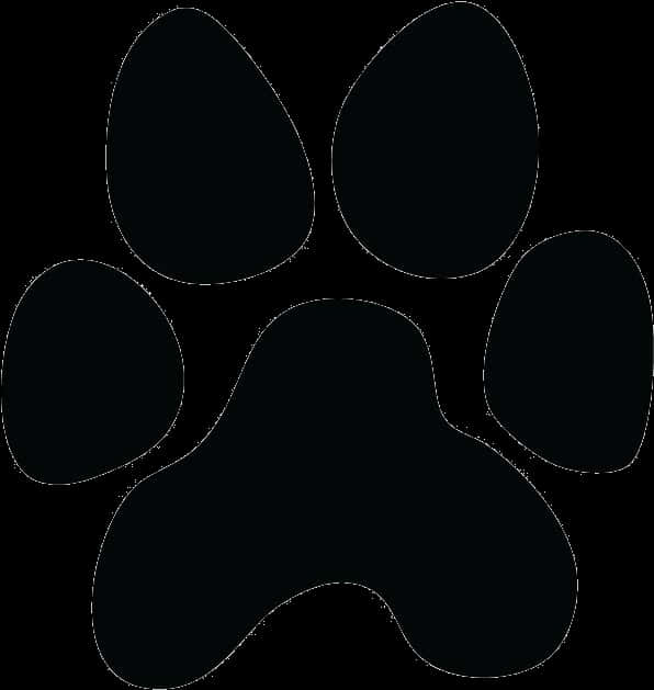 Black Dog Paw Print Graphic PNG