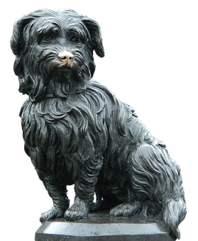 Black Dog Statue PNG