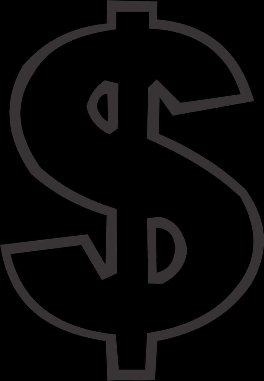 Black Dollar Sign Icon PNG