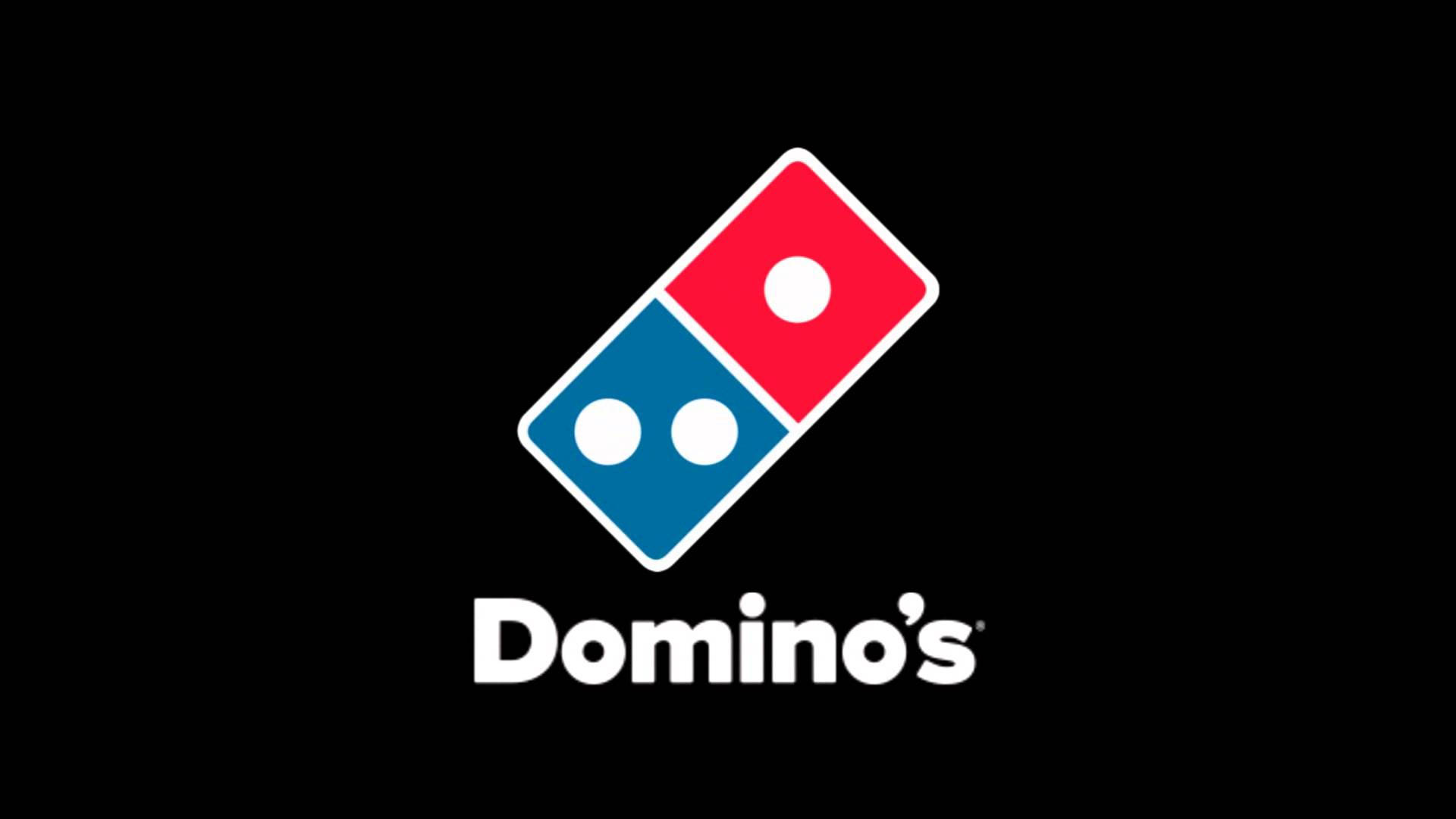 Logoda Dominos Pizza Em Preto. Papel de Parede