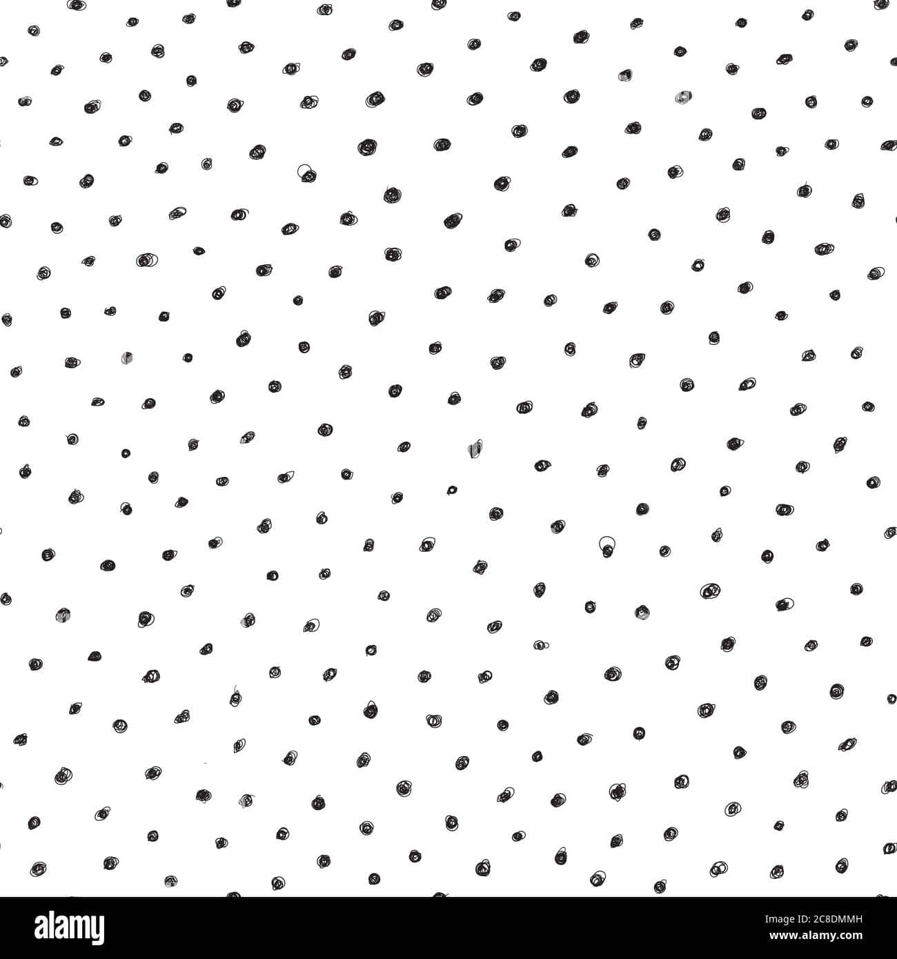 Abstract Kaleidoscope of Black Dots Wallpaper